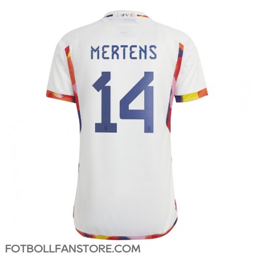 Belgien Dries Mertens #14 Borta matchtröja VM 2022 Kortärmad Billigt